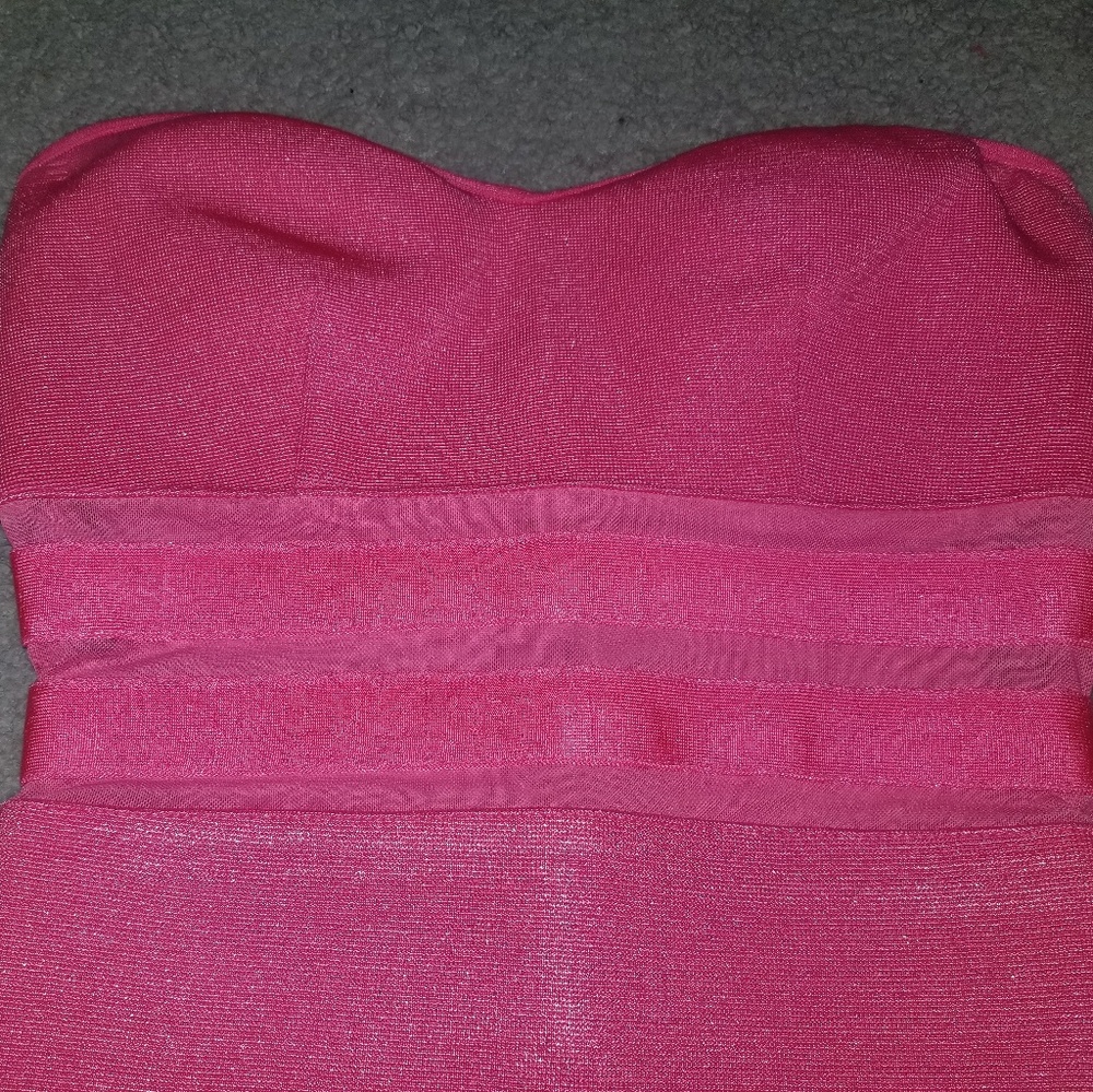 Bubble gum pink Bebe dress